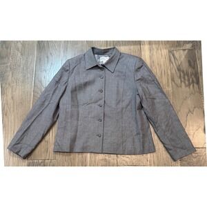 Pendleton‎ 100% Virgin Wool Gray Career Blazer Jacket Women's Size 14 Made USA